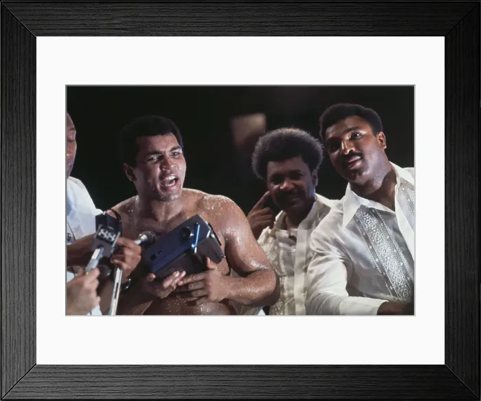 Framed Print : Reporters Addressing Muhammad Ali