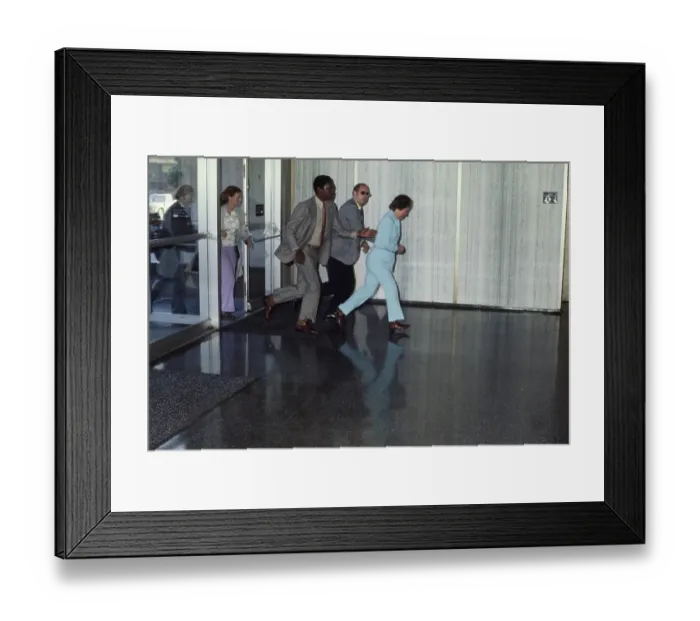 Framed Print : Sara Moore With Enforcement Officers Framed Print : Sara Moore With Enforcement Officers