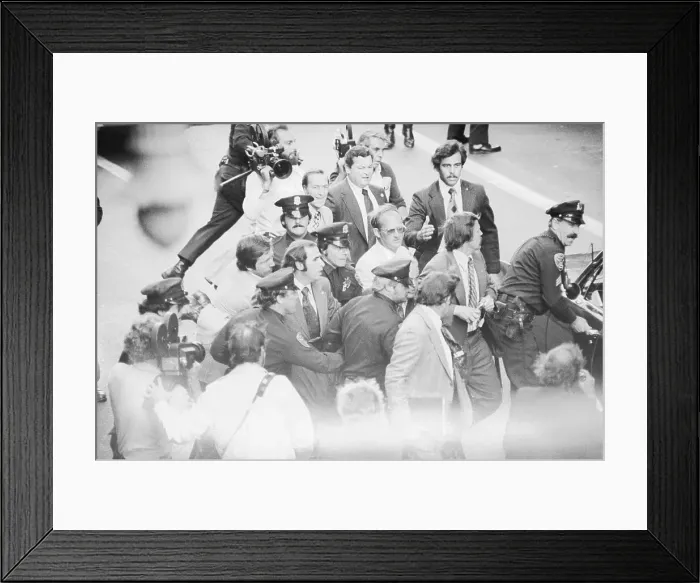 Framed Print : Sarah Jane Moore Being Carried to Police Car Framed Print : Sarah Jane Moore Being Carried to Police Car