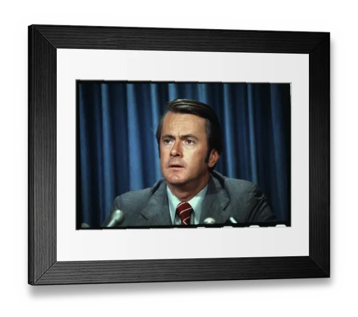 Framed Print : John Durkin Speaking to Reporters Framed Print : John Durkin Speaking to Reporters