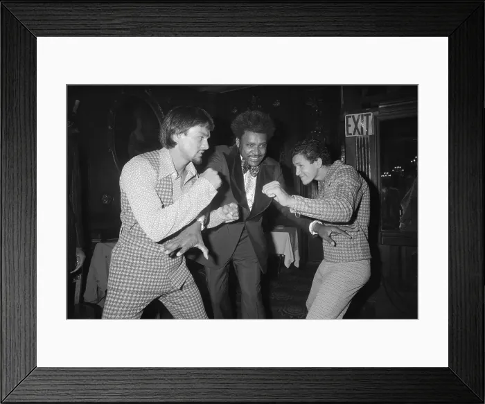 Framed Print : Roberto Duran, Don King, and Edwin Viruet Clowning Around Framed Print : Roberto Duran, Don King, and Edwin Viruet Clowning Around