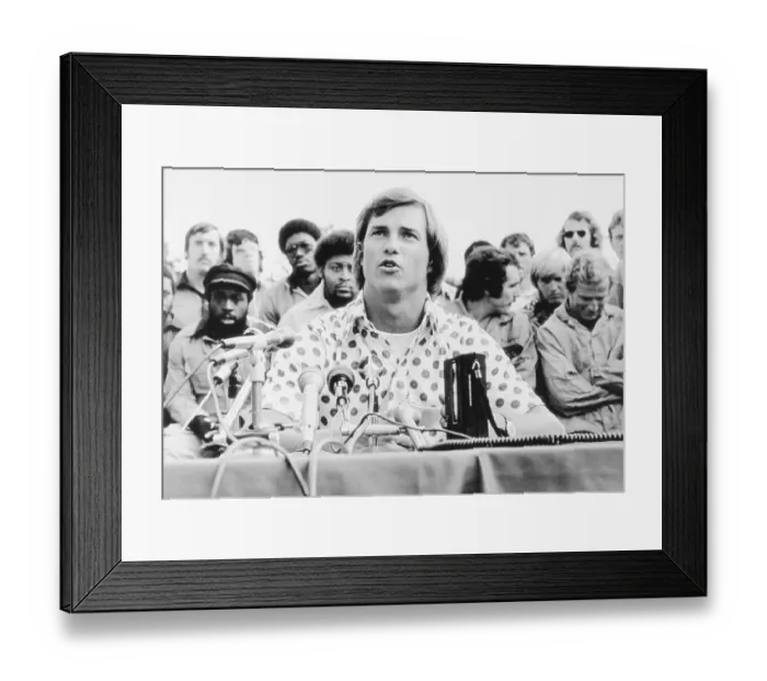 Framed Print : Randy Vataha Speaking at Press Conference Framed Print : Randy Vataha Speaking at Press Conference