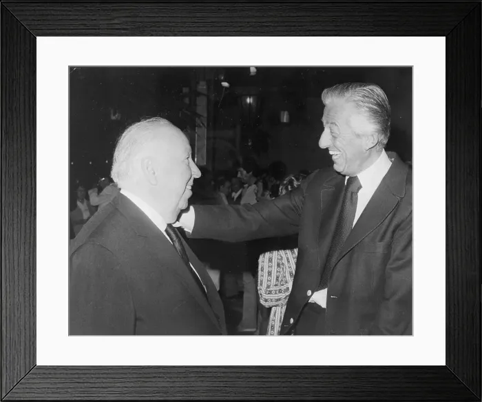 Framed Print : Alfred Hitchcock and Lew Wasserman Framed Print : Alfred Hitchcock and Lew Wasserman