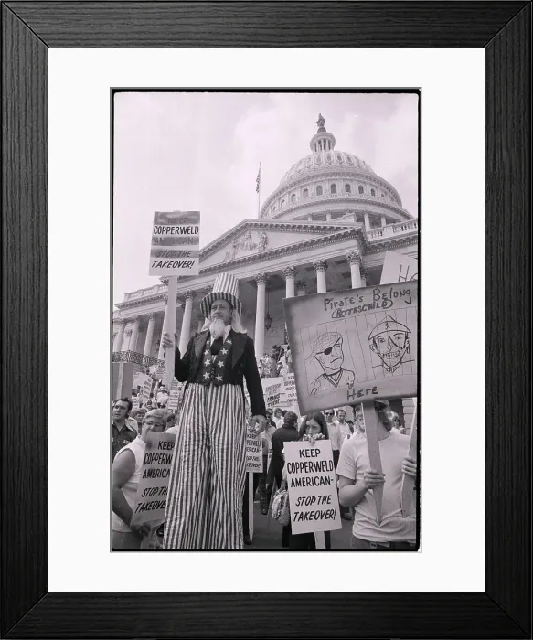 Framed Print : Demonstrators Outside Of Capitol Framed Print : Demonstrators Outside Of Capitol