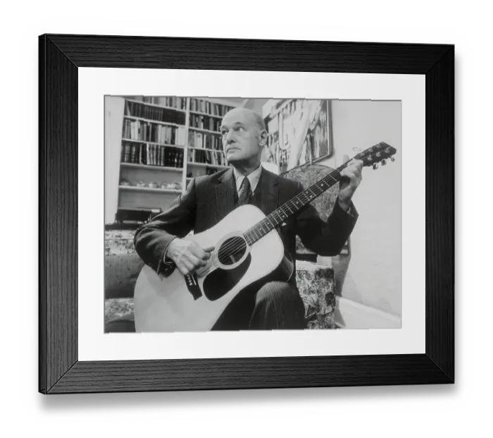 Framed Print : George Kennan Playing Guitar