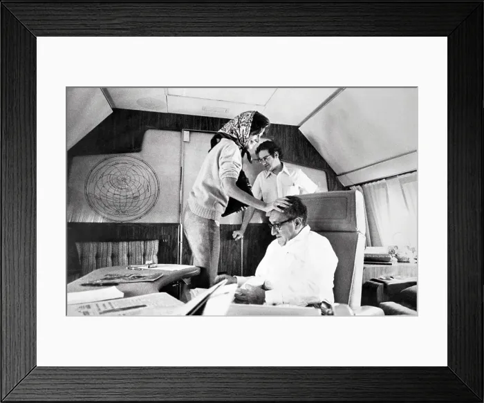 Framed Print : The Kissingers in an Airplane Framed Print : The Kissingers in an Airplane
