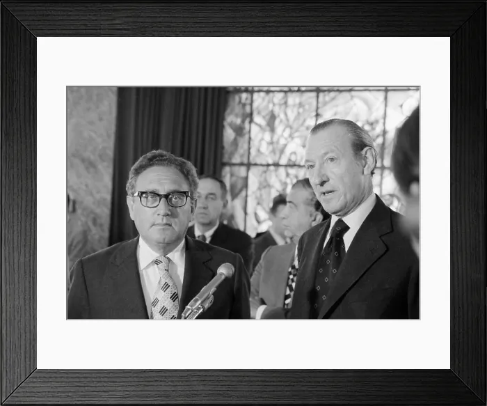 Framed Print : Kurt Waldheim and Henry Kissinger Framed Print : Kurt Waldheim and Henry Kissinger
