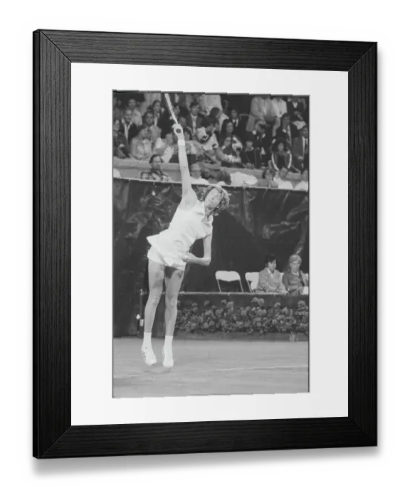 Framed Print : Tennis Action with Martina Navratilova and Margaret Court Framed Print : Tennis Action with Martina Navratilova and Margaret Court