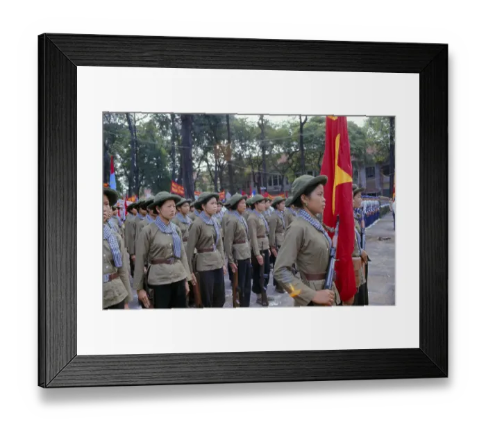 Framed Print : Female Members of PRG Army Participating in Parade Framed Print : Female Members of PRG Army Participating in Parade