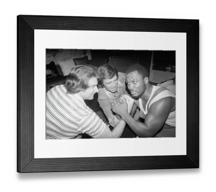 Framed Print : Joe Frazier Armwrestles W / Baseball Playe Framed Print : Joe Frazier Armwrestles W / Baseball Playe