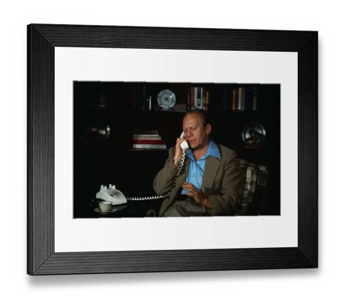 Framed Print : Gerald Ford Talking on Phone Framed Print : Gerald Ford Talking on Phone