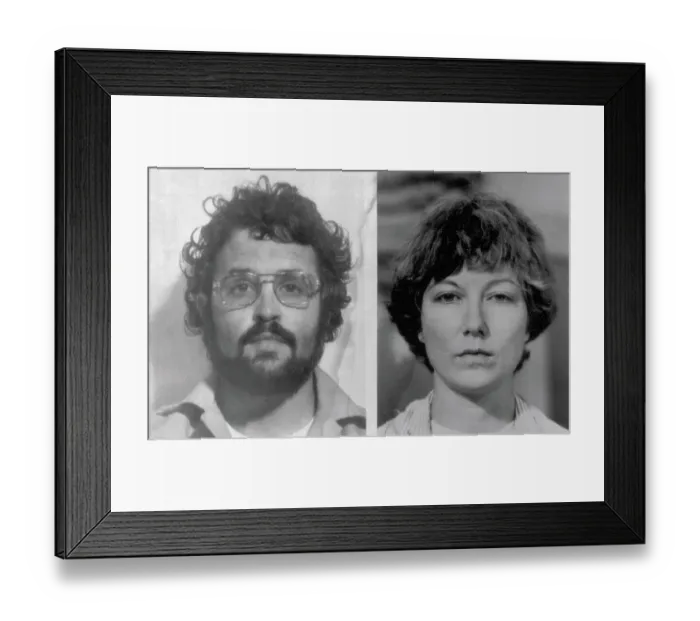 Framed Print : Police Shots of Emily and William Harris