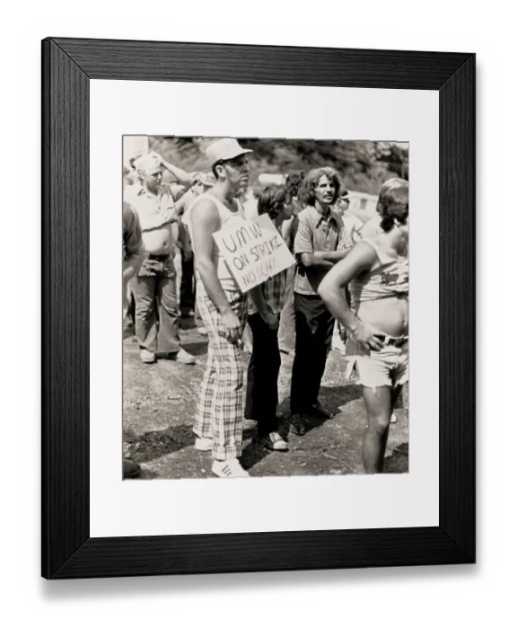 Framed Print : Striking Mine Workers Framed Print : Striking Mine Workers