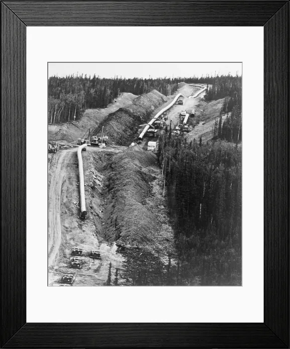 Framed Print : Overview of Pipe for Trans-Alaska Pipeline Framed Print : Overview of Pipe for Trans-Alaska Pipeline