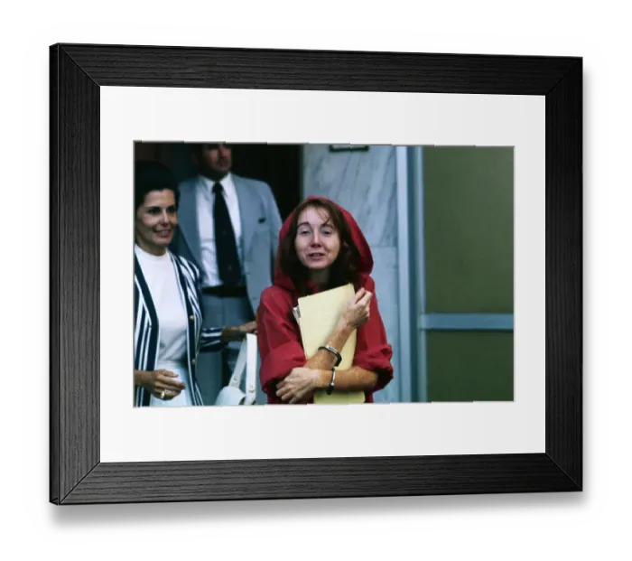 Framed Print : Manson Cult Member Lynette Fromme Leaving Courthouse Framed Print : Manson Cult Member Lynette Fromme Leaving Courthouse