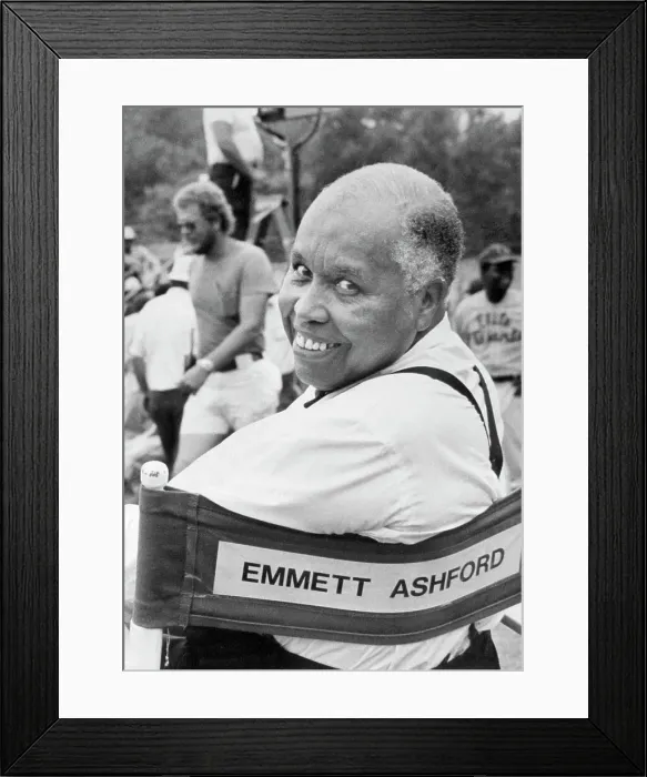 Framed Print : Umpire Emmett Ashford in Director's Chair