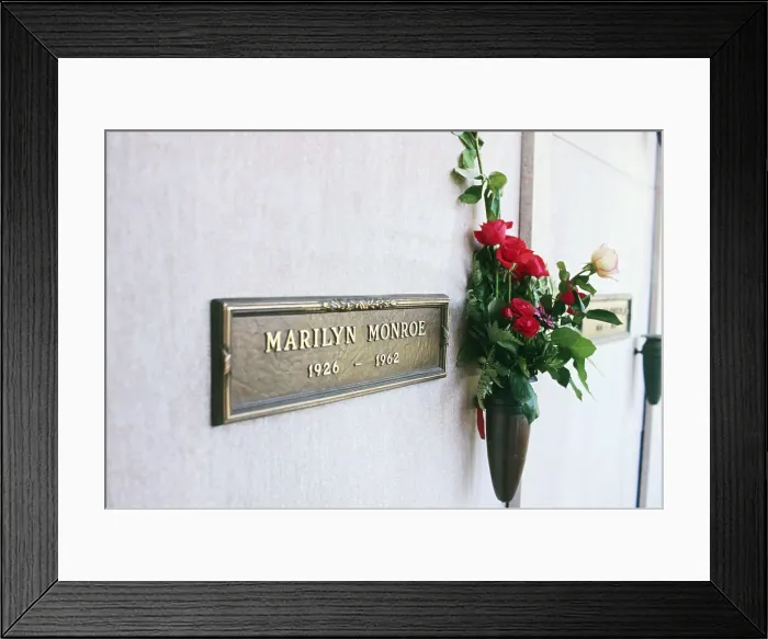 Framed Print : Crypt of Marilyn Monroe Framed Print : Crypt of Marilyn Monroe