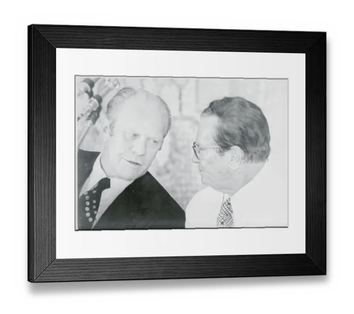 Framed Print : Marshal Tito in Private Conversation with Gerald Ford Framed Print : Marshal Tito in Private Conversation with Gerald Ford
