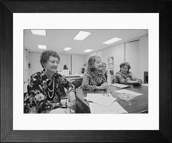 Framed Print : Feminists During Press Conference Framed Print : Feminists During Press Conference
