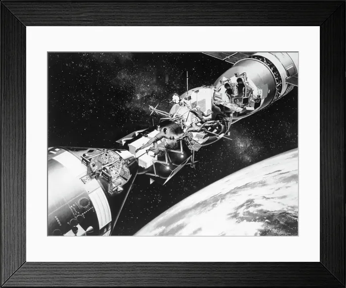 Framed Print : Astronauts and Cosmonauts Shake Hands in Space Framed Print : Astronauts and Cosmonauts Shake Hands in Space