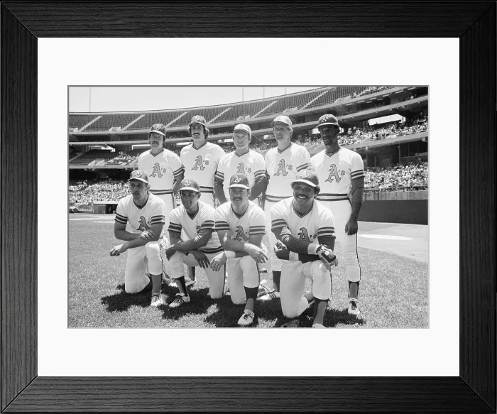 Framed Print : Oakland Athletics Posing for Photograph