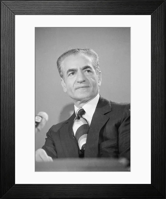 Framed Print : Portrait of Shah Mohammed Reza Pahlevi Framed Print : Portrait of Shah Mohammed Reza Pahlevi