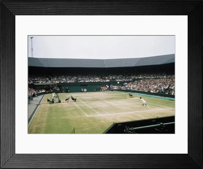 Framed Print : Arthur Ashe And Jimmy Connors At Wimbledon Framed Print : Arthur Ashe And Jimmy Connors At Wimbledon