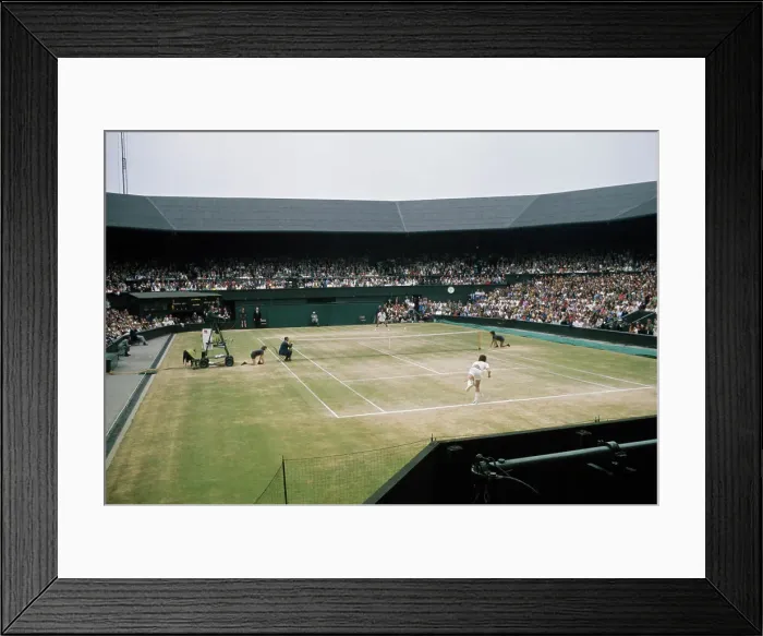 Framed Print : Arthur Ashe And Jimmy Connors At Wimbledon Framed Print : Arthur Ashe And Jimmy Connors At Wimbledon