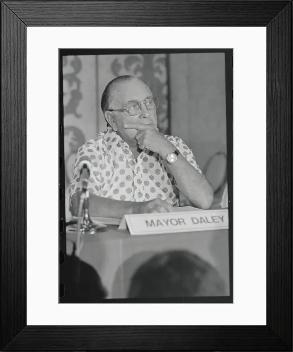Framed Print : Richard Daley Listening Framed Print : Richard Daley Listening