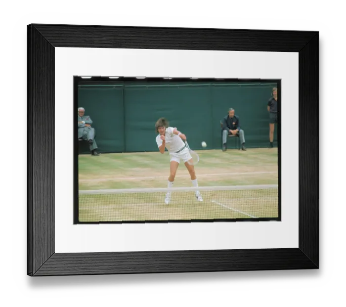 Framed Print : Jimmy Connors Hitting a Tennis Ball Framed Print : Jimmy Connors Hitting a Tennis Ball
