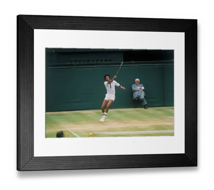 Framed Print : Arthur Ashe Swinging His Tennis Racquet Framed Print : Arthur Ashe Swinging His Tennis Racquet