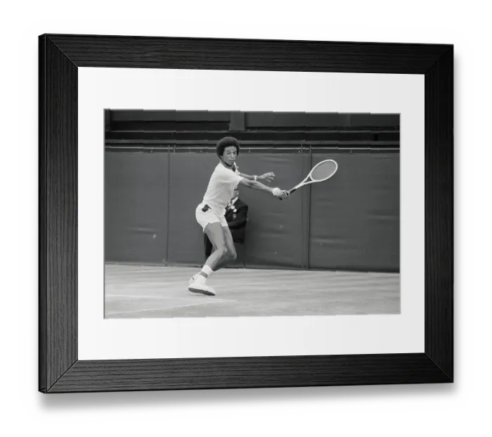 Framed Print : Arthur Ashe Hitting Ball Framed Print : Arthur Ashe Hitting Ball