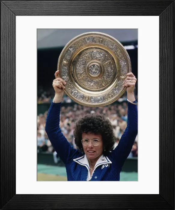 Framed Print : Wimbledon Champion Billie Jean King