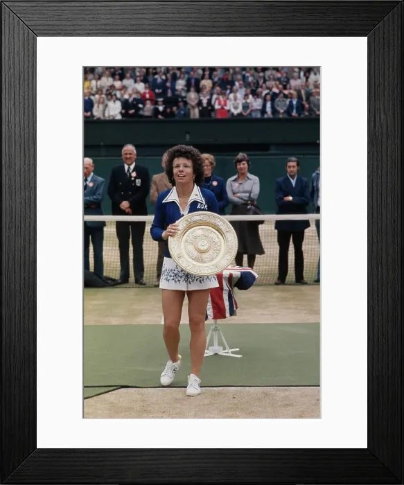 Framed Print : Wimbledon Champion Billie Jean King Framed Print : Wimbledon Champion Billie Jean King
