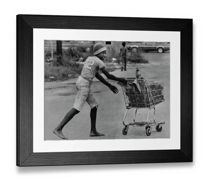 Framed Print : Barefoot Man With Trolley Of Avocados Framed Print : Barefoot Man With Trolley Of Avocados