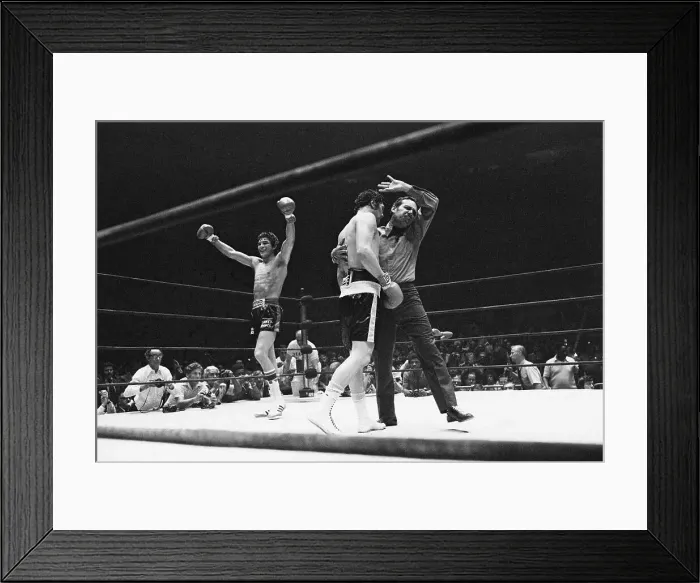 Framed Print : Carlos Monzon Victorious Framed Print : Carlos Monzon Victorious