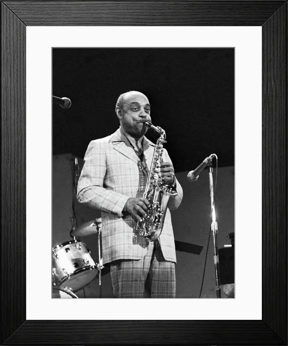 Framed Print : Benny Carter Plays Saxophone on Stage Framed Print : Benny Carter Plays Saxophone on Stage