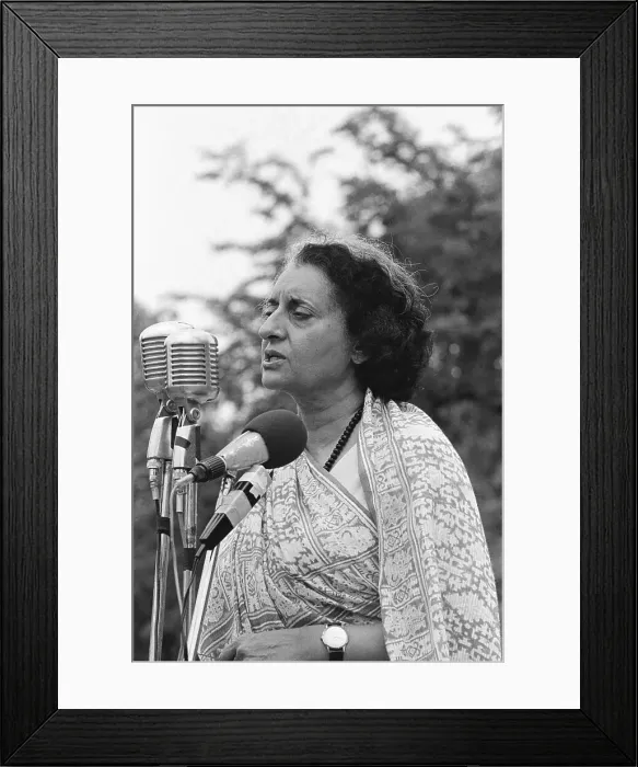 Framed Print : Indira Gandhi Declaring a State of Emergency Framed Print : Indira Gandhi Declaring a State of Emergency