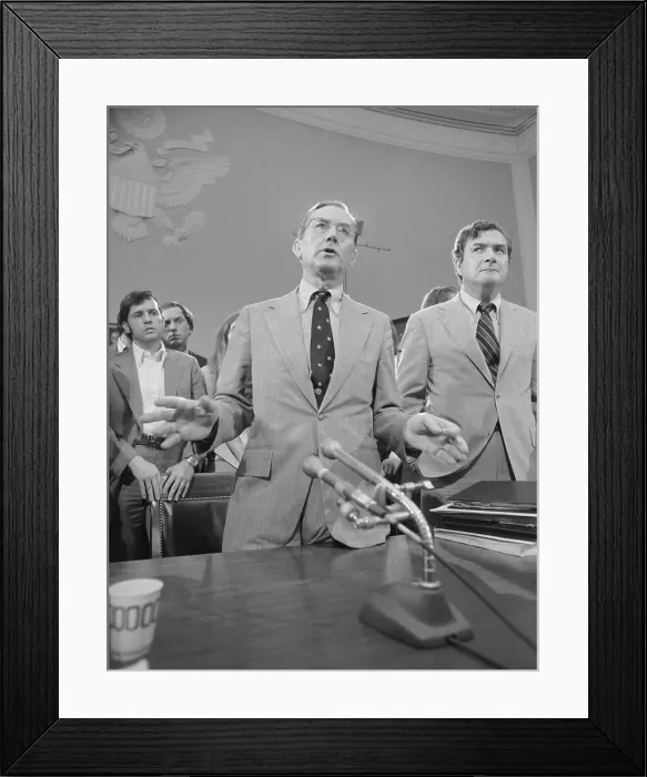 Framed Print : William Colby Speaking on the Stand Framed Print : William Colby Speaking on the Stand