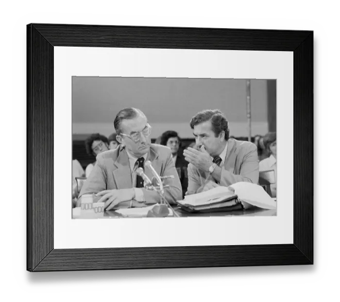 Framed Print : William E. Colby and Lyle Miller During Testimony Framed Print : William E. Colby and Lyle Miller During Testimony
