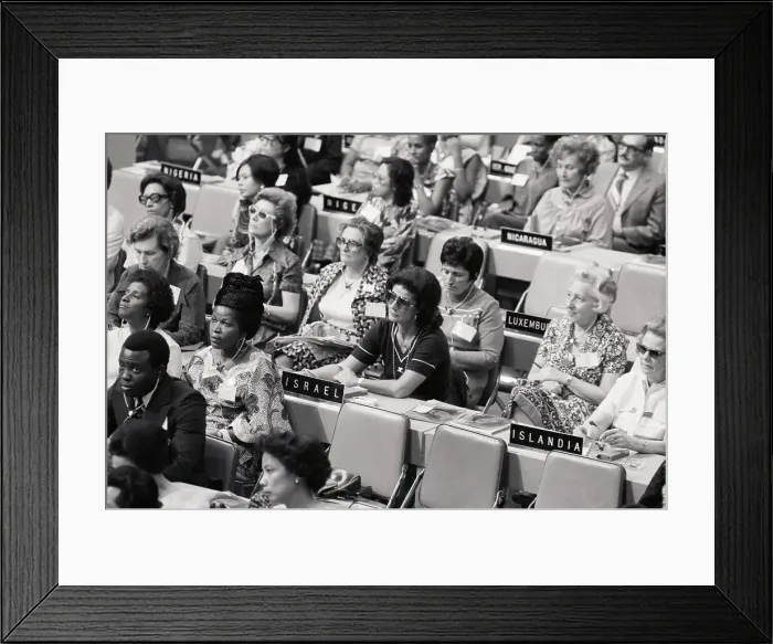 Framed Print : Delegates To Women'S Conference Seated