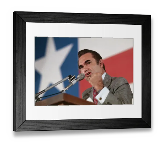 Framed Print : George Wallace Speaking At Conference Framed Print : George Wallace Speaking At Conference