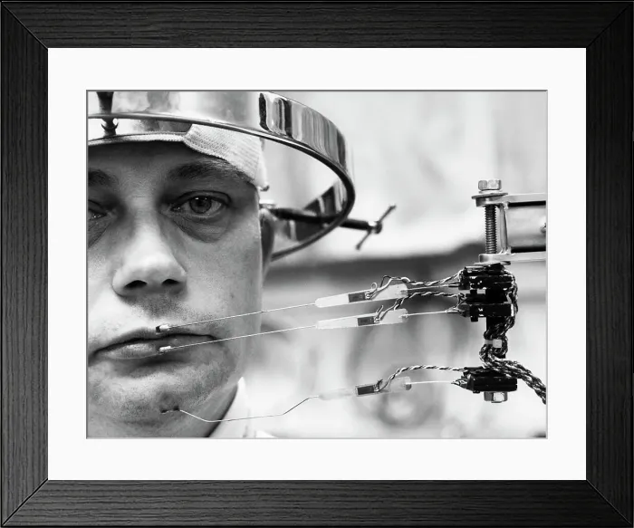 Framed Print : Man Wearing Instrument Sensors