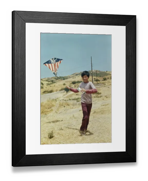Framed Print : Vietnamese Boy Flying A Kite Framed Print : Vietnamese Boy Flying A Kite