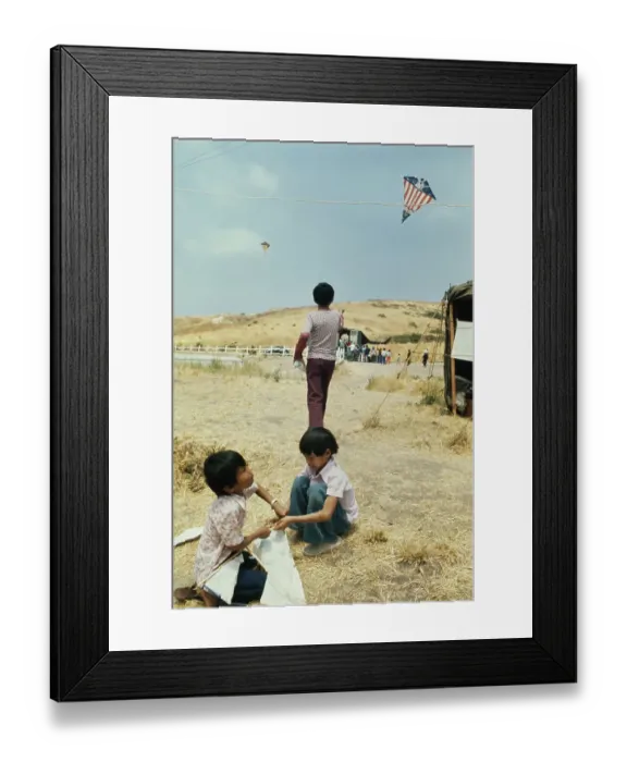 Framed Print : Vietnamese Boy Flying A Kite Framed Print : Vietnamese Boy Flying A Kite