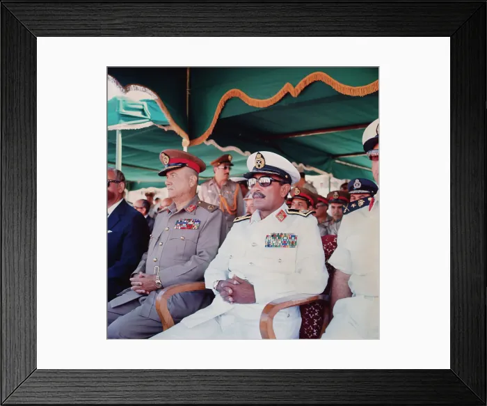 Framed Print : Portrait of Anwar Sadat Framed Print : Portrait of Anwar Sadat