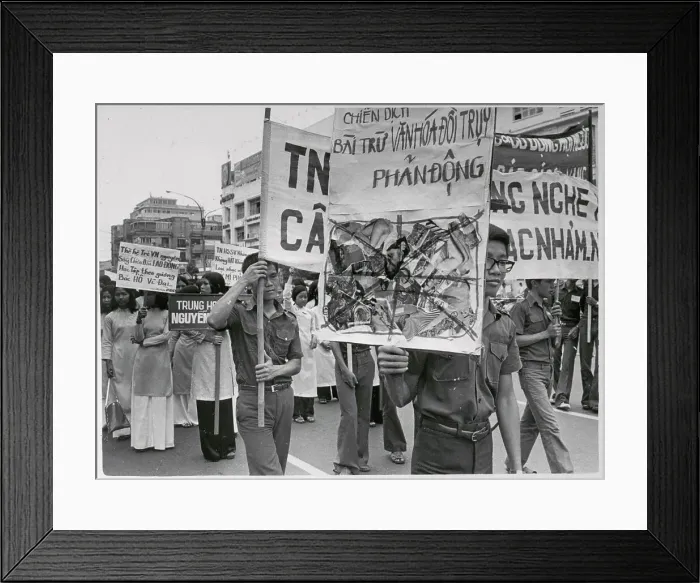 Framed Print : Saigon Students Supporting Book Burning Campaign Framed Print : Saigon Students Supporting Book Burning Campaign