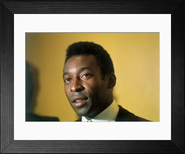 Framed Print : Portrait of Brazilian Soccer Star Pele Framed Print : Portrait of Brazilian Soccer Star Pele