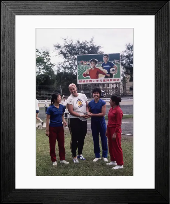 Framed Print : American And Chinese Athletes Framed Print : American And Chinese Athletes