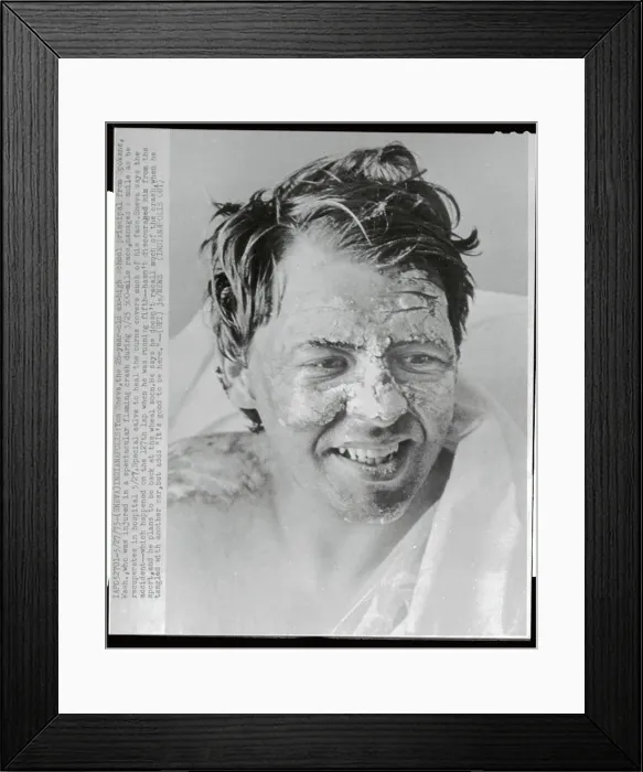 Framed Print : Race Car Driver After Crash Framed Print : Race Car Driver After Crash